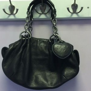 Juicy Couture black leather handbag.